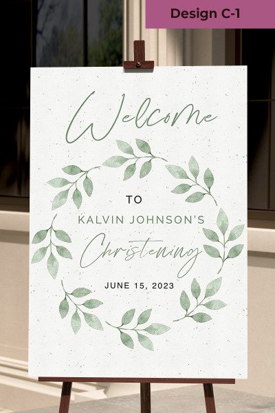 Christening Welcome Sign