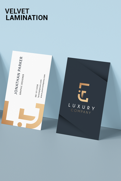 Velvet Laminated Business Cards